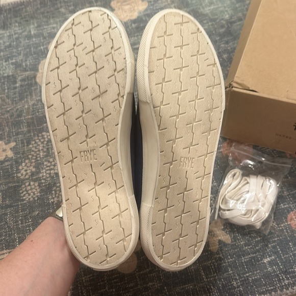 Frye Gia Canvas Low Lace Denim Sneaker - Picture 4 of 5